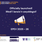 EPEV Launch Graphic: Officially launched! Wedi’i lansio’n swyddogol!